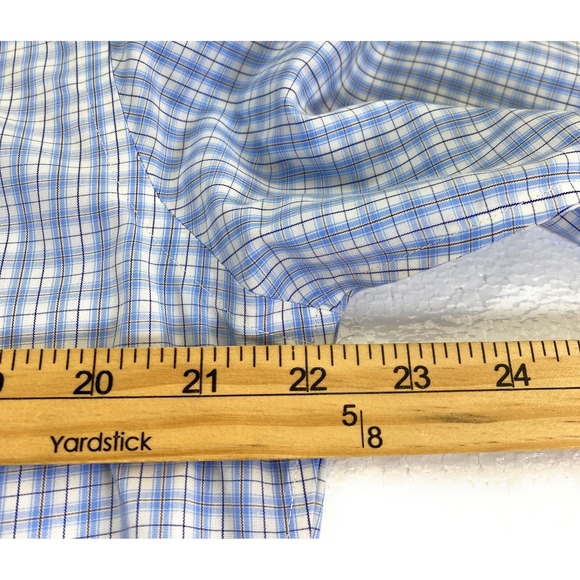 Brooks Brothers Men's Regent Non-Iron Pocket Blue Check Dress Shirt 15.5-33‎ - Picture 6 of 8